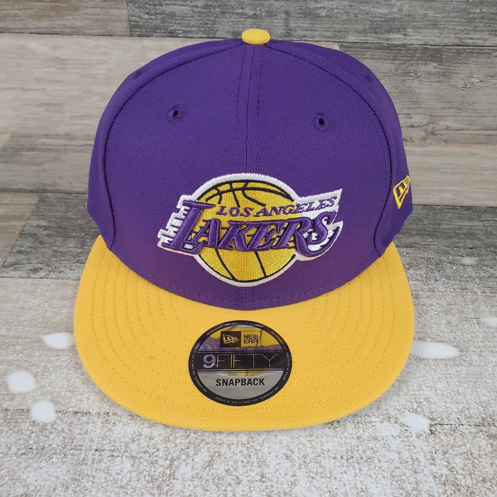 New Era 9FIFTY LA Los Angeles Lakers Snapback Hat Big Logo Basketball
